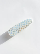 Load image into Gallery viewer, Big Barrette | icy blue check
