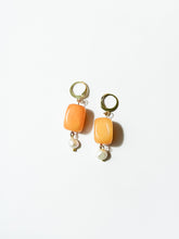 Load image into Gallery viewer, Amber Quartz Huggie Hoops
