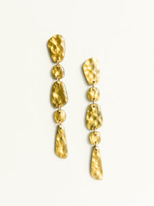 Pebble Drops | hammered gold