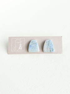 Huggie Studs | icy blue