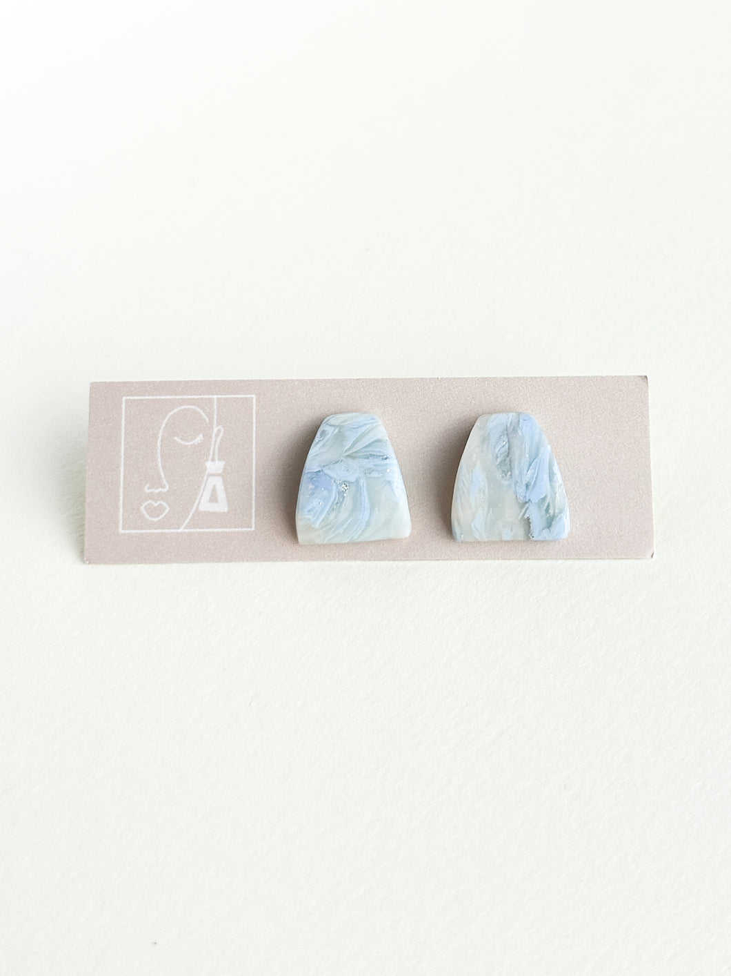 Huggie Studs | icy blue